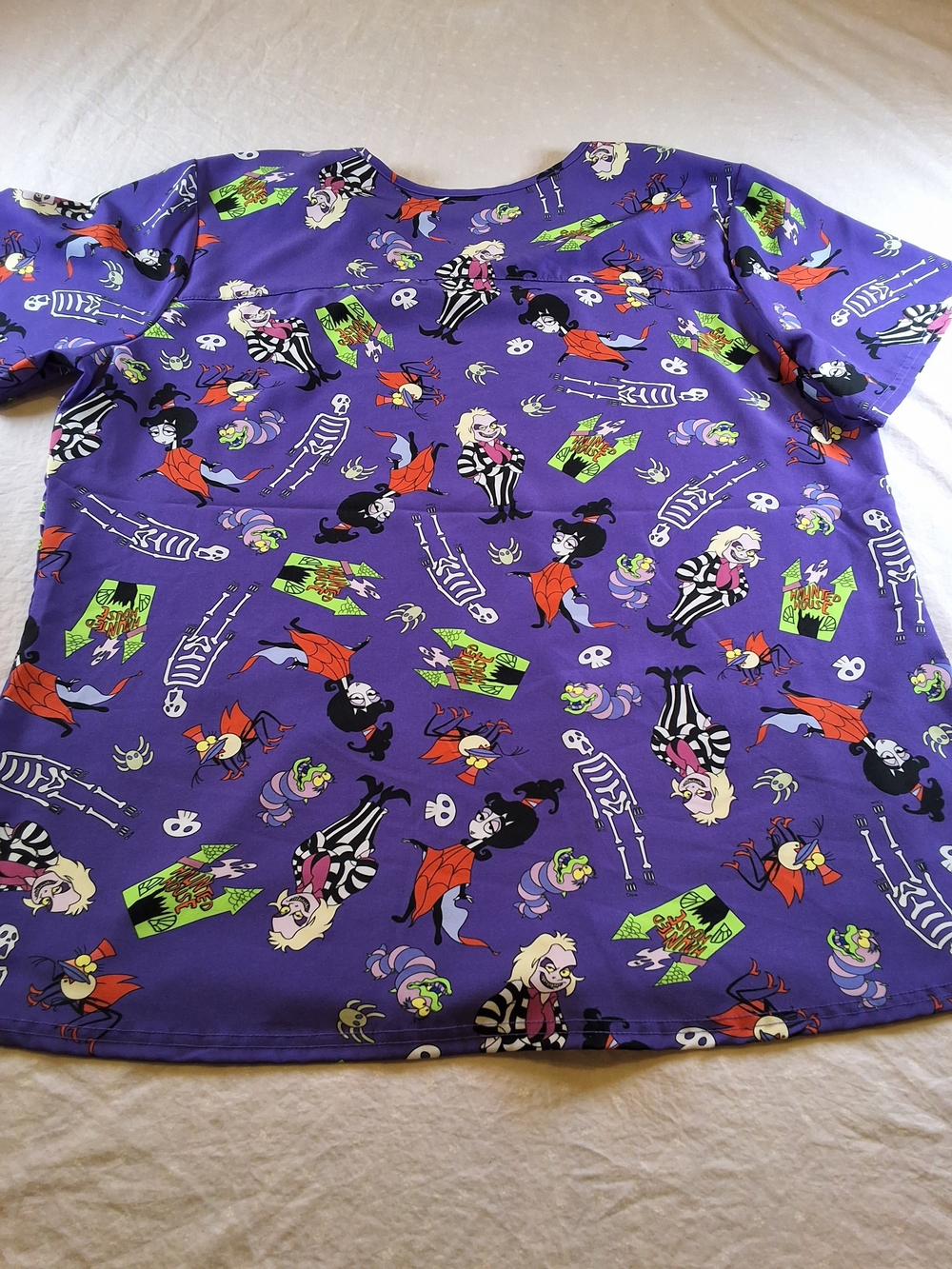 Purple Halloween Character Print Women’s Top